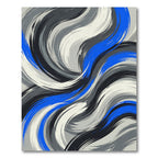 Bold Blue Swirl Abstract Rug