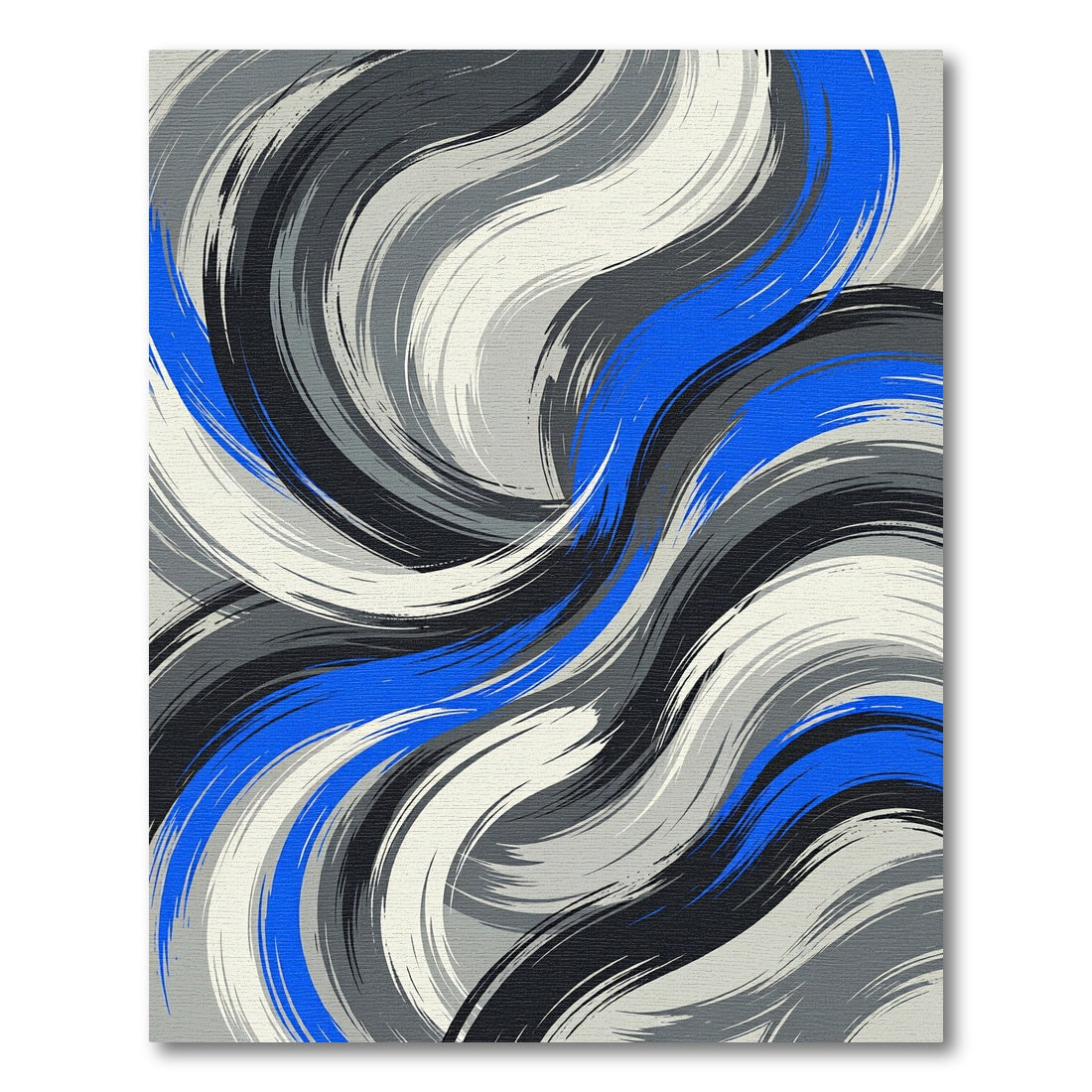 Bold Blue Swirl Abstract Rug