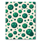 Emerald Green Polka Dot Bubbles Rug