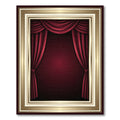 Grand Velvet Curtain Gold Frame Rug