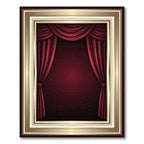 Grand Velvet Curtain Gold Frame Rug