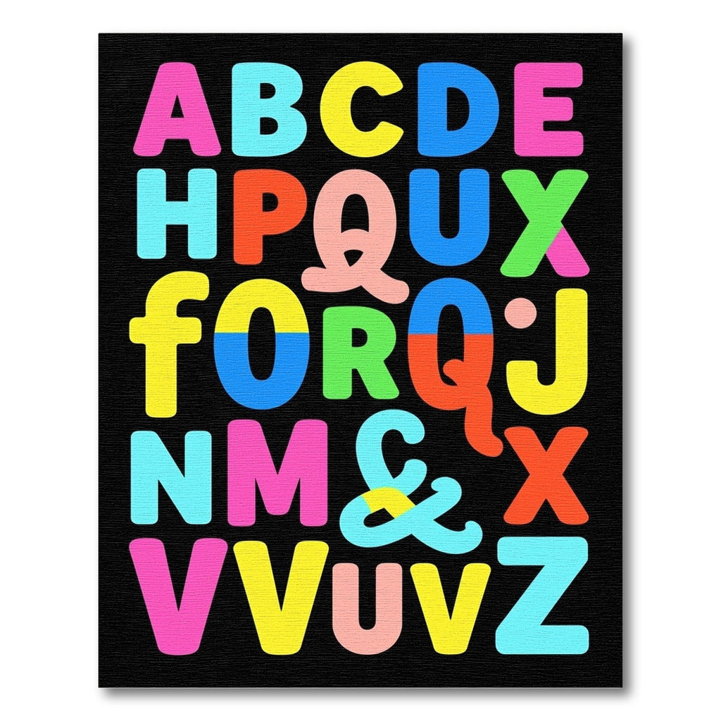 Vibrant Alphabet Bold Graphic Rug