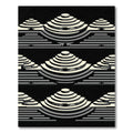 Monochrome Geometric Step Pyramid Rug
