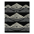 Monochrome Geometric Step Pyramid Rug