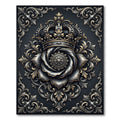 Regal Graphite Silver Crown Medallion Rug