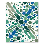 Deep Blue Green Splatter Splash Rug