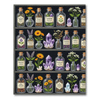 Mystical Apothecary Herb and Crystal Shelf Rug