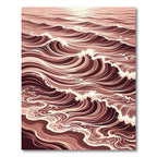 Crimson Wave Ripples Dynamic Motion Rug
