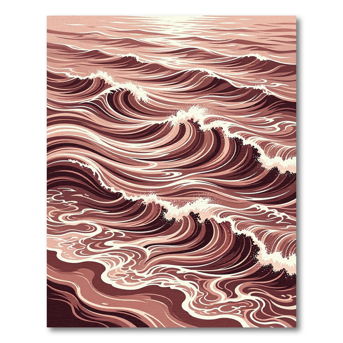 Crimson Wave Ripples Dynamic Motion Rug