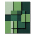 Emerald Gradient Layered Square Rug