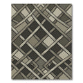 Sophisticated Neutral Grey Geometric Lattice Rug