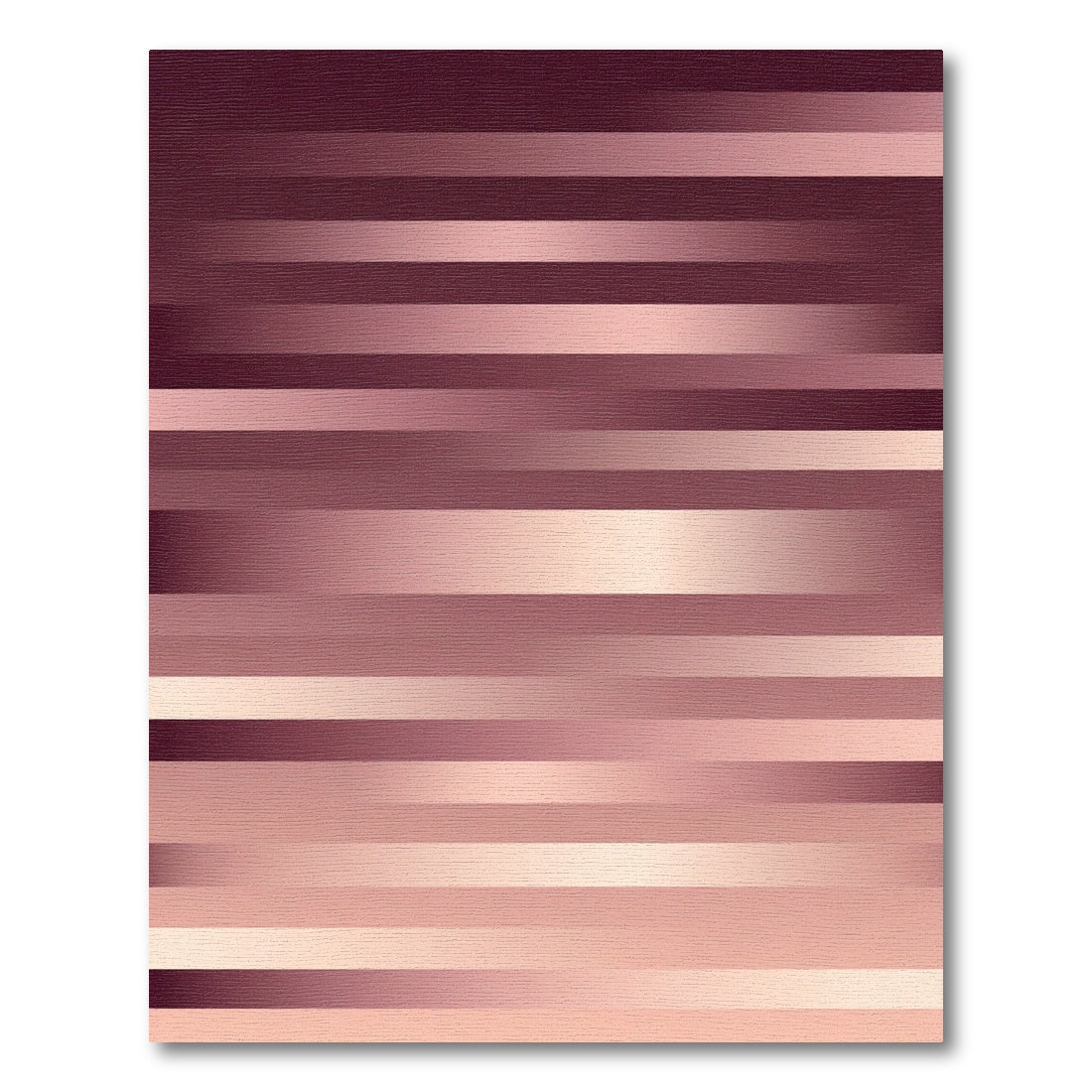Rose Gold Gradient Linear Stripes Rug