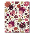 Abstract Crimson Splatter Blob Rug