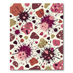 Abstract Crimson Splatter Blob Rug