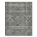 Modern Silver Geometric Intersecting Lines Rug