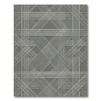 Modern Silver Geometric Intersecting Lines Rug
