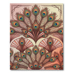 Vibrant Peacock Feather Fan Arrangement Rug