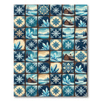Winter Frost Snowflake And Crystal Tile Rug
