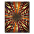 Radiant Sunburst Metallic Fan Rug