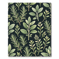 Lush Sage Herb Garden Illustration Rug