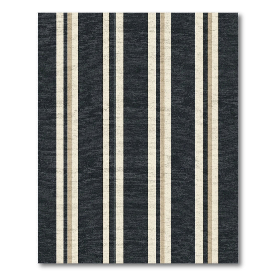 Dark Blue Cream Striped Composition Rug