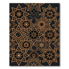 Gilded Cosmic Starburst Assemblage Rug