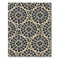 Elegant Charcoal Leopard Medallion Tapestry Rug