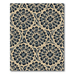 Elegant Charcoal Leopard Medallion Tapestry Rug