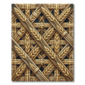 Golden Wheat Weave Diagonal Rug