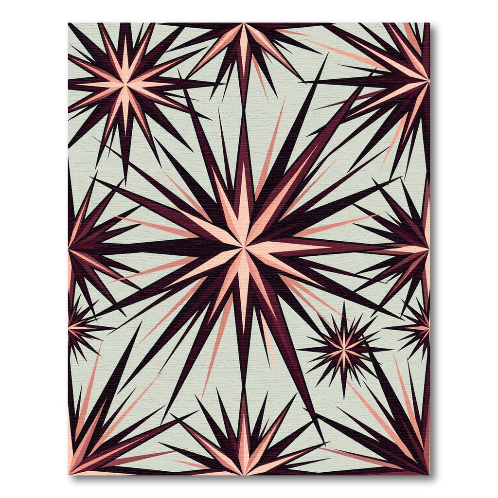Crimson Pink Starburst Radiant Rug