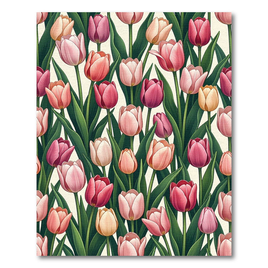 Pink Tulip Garden Blossom Rug