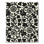 Dark Ivy Scrolls Arabesque Cream Rug