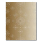Golden White Dot Medallion Motif Rug
