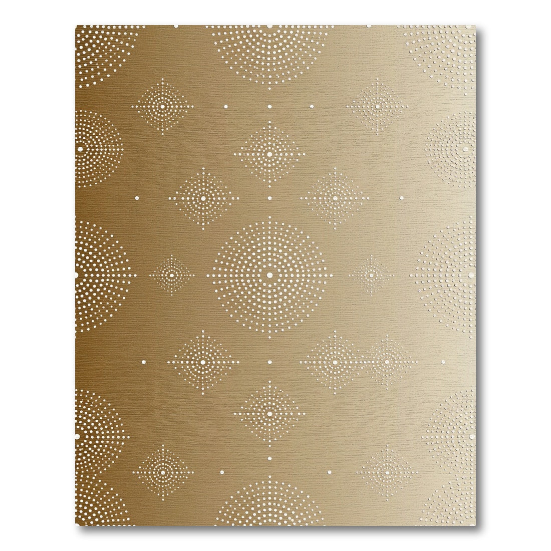 Golden White Dot Medallion Motif Rug