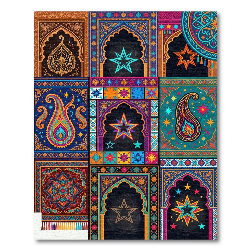 Vibrant Paisley Arch Star Rug