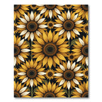 Golden Yellow Sunflower Collage Rug