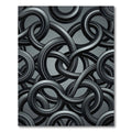 Dark Gray Intertwined Loops Rug