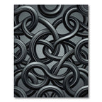 Dark Gray Intertwined Loops Rug
