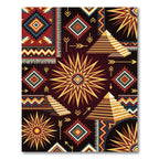 Red Golden Pyramid Native Sun Rug