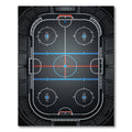 Modern Graphic Hockey Rink Area Rug