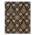 Elegant Black Gold Floral Paisley Rug