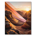 Canyon Sunset Layered Rock Formations Rug