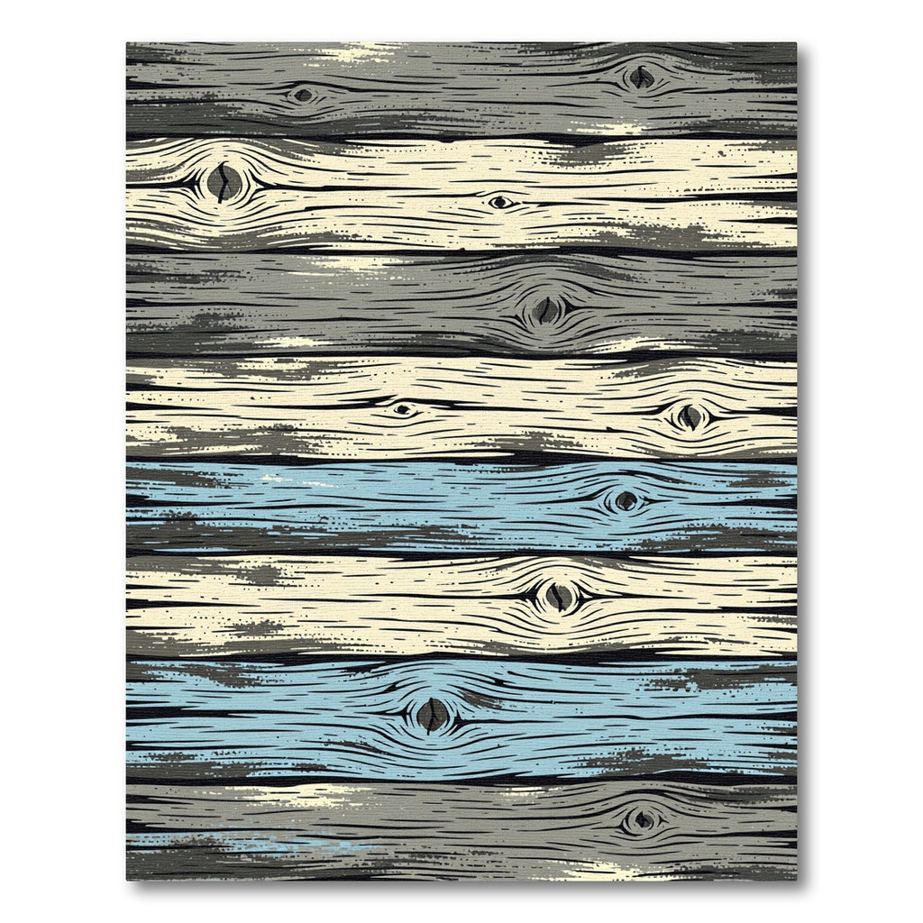 Weathered Wood Grain Stripes Rug