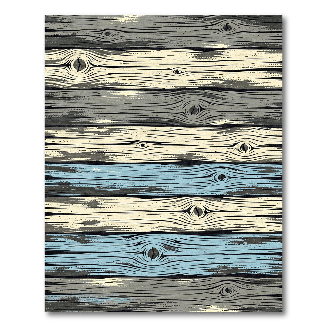 Weathered Wood Grain Stripes Rug