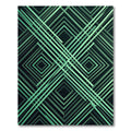 Modern Geometric Mint Intersecting Lines Rug