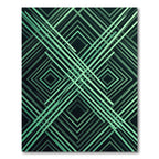 Modern Geometric Mint Intersecting Lines Rug