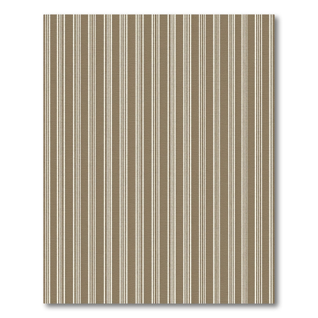 Taupe White Twin Stripe Rug