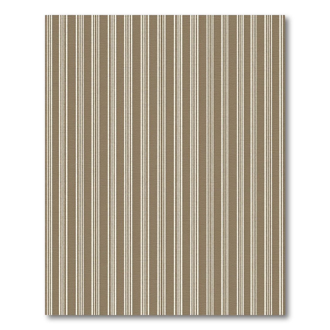 Taupe White Twin Stripe Rug