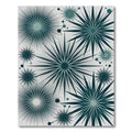 Deep Teal Starburst Scatter Rug