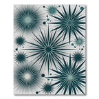 Deep Teal Starburst Scatter Rug